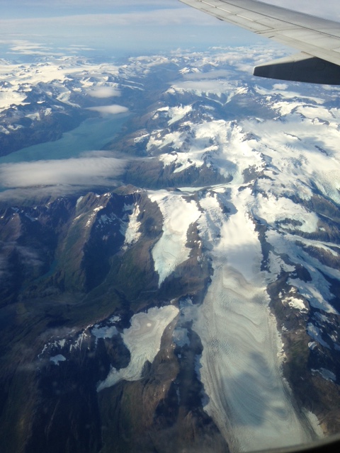 View from the plane of Alaska